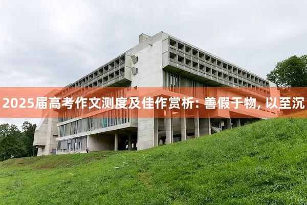 2025届高考作文测度及佳作赏析: 善假于物, 以至沉