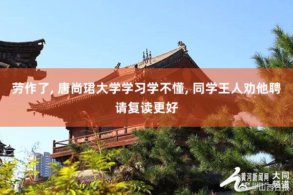 劳作了, 唐尚珺大学学习学不懂, 同学王人劝他聘请复读更好