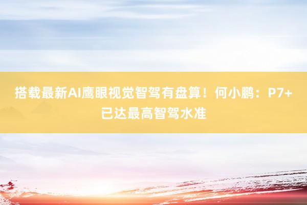 搭载最新AI鹰眼视觉智驾有盘算！何小鹏：P7+已达最高智驾水准